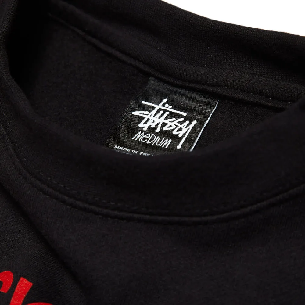 Stussy City Stack Fleece CrewBlack