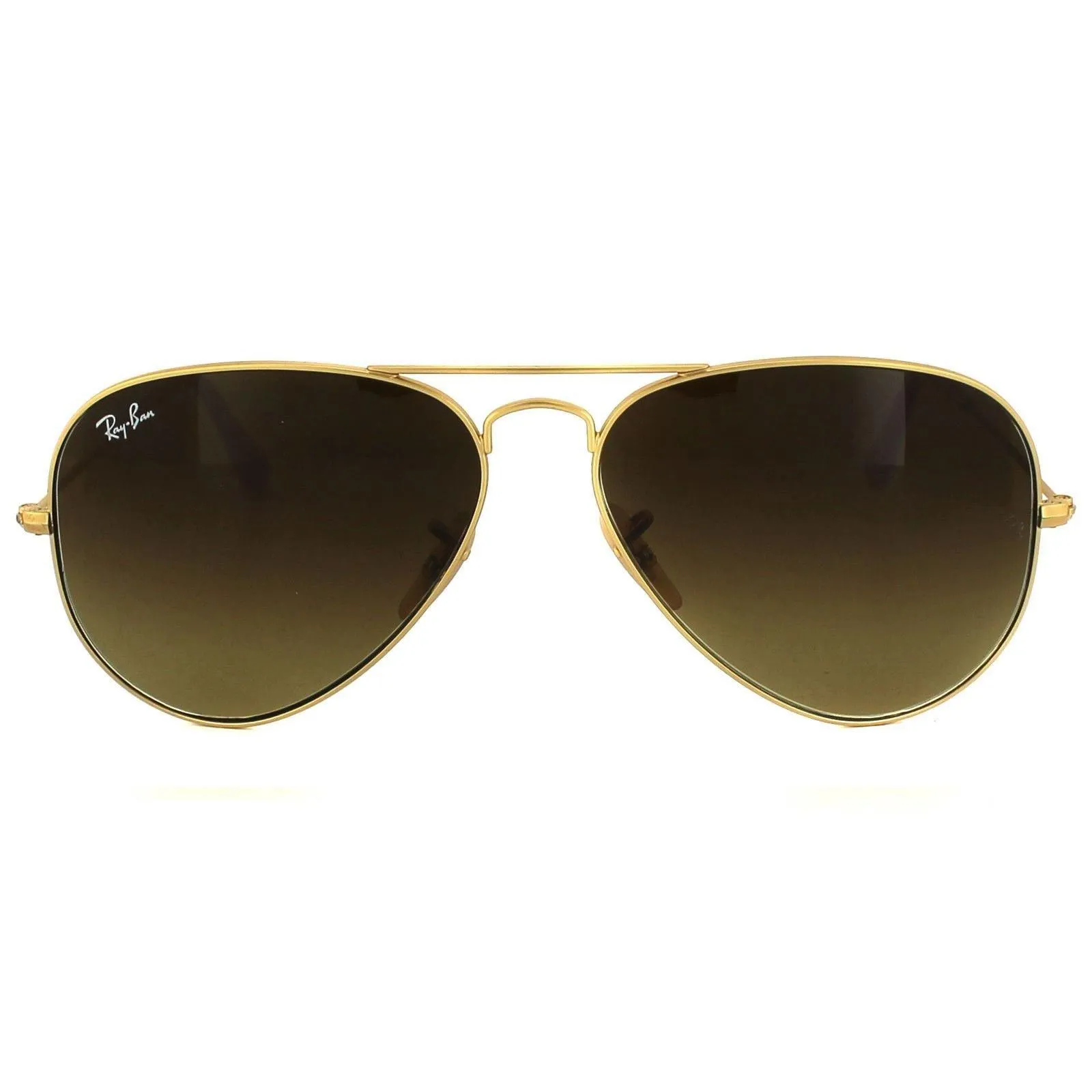 Sunglasses | Aviator Matt Gold Brown Gradient Sunglasses | Ray-Ban