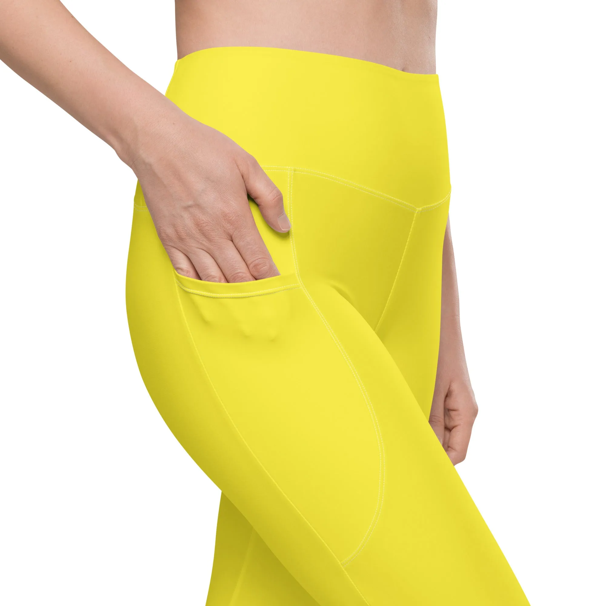 Sunshine Yellow Leggings With Pockets