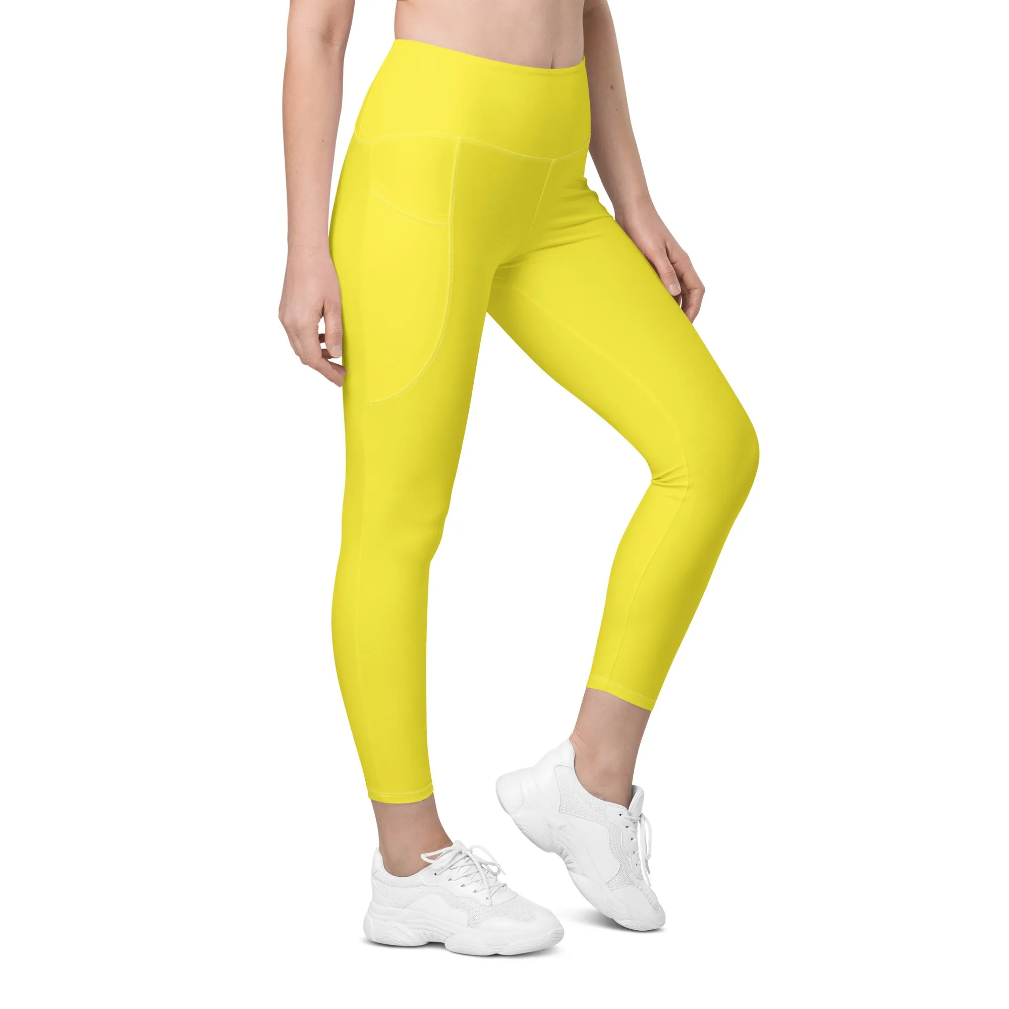 Sunshine Yellow Leggings With Pockets