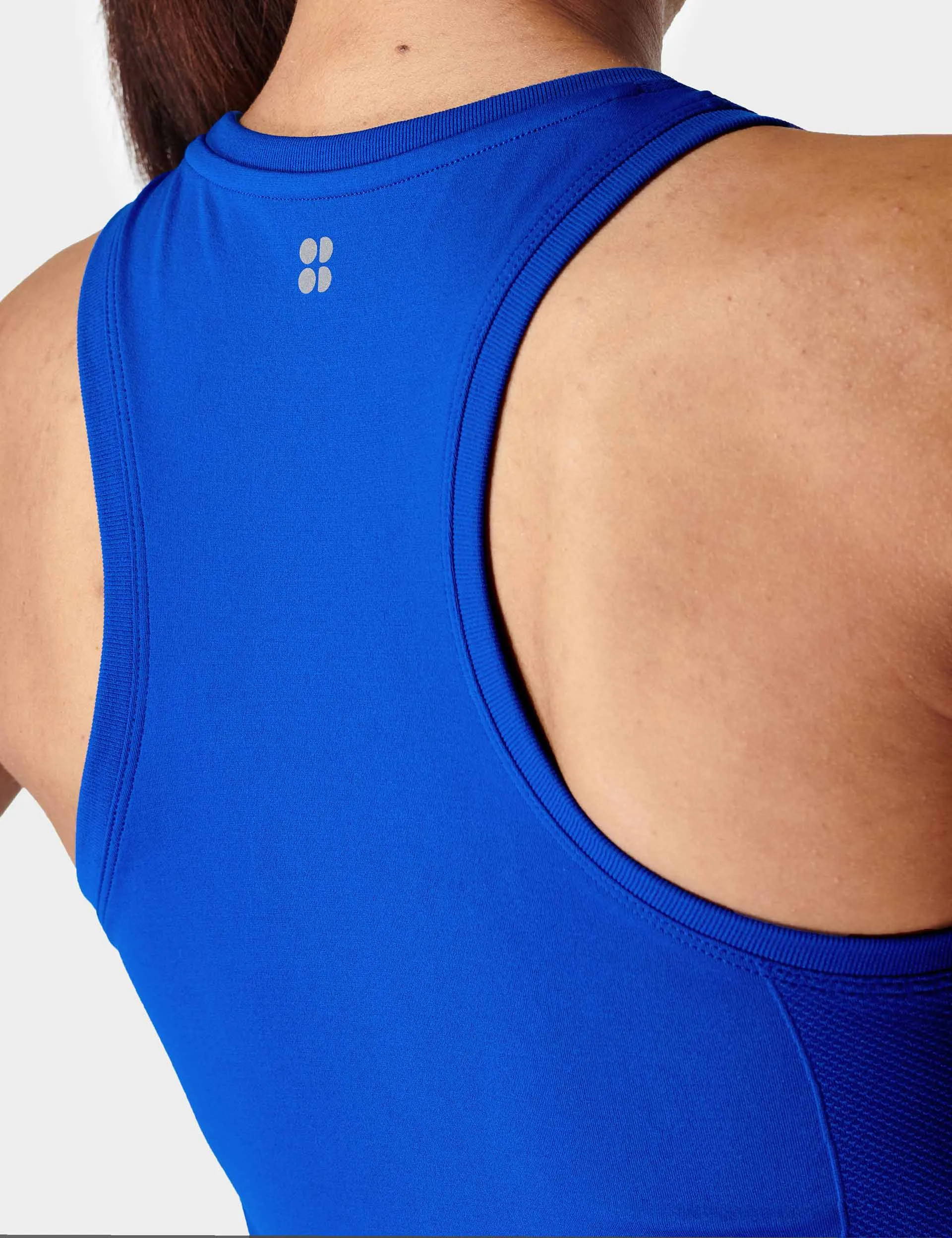 Sweaty Betty Athlete Seamless Gym Vest - Lightning Blue