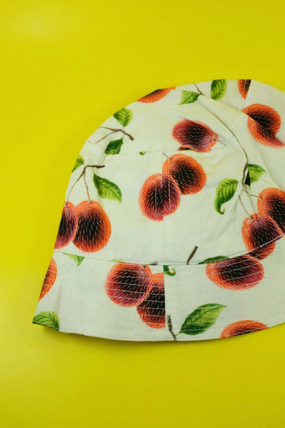 Tencel Bucket Hat - White/Rambutan