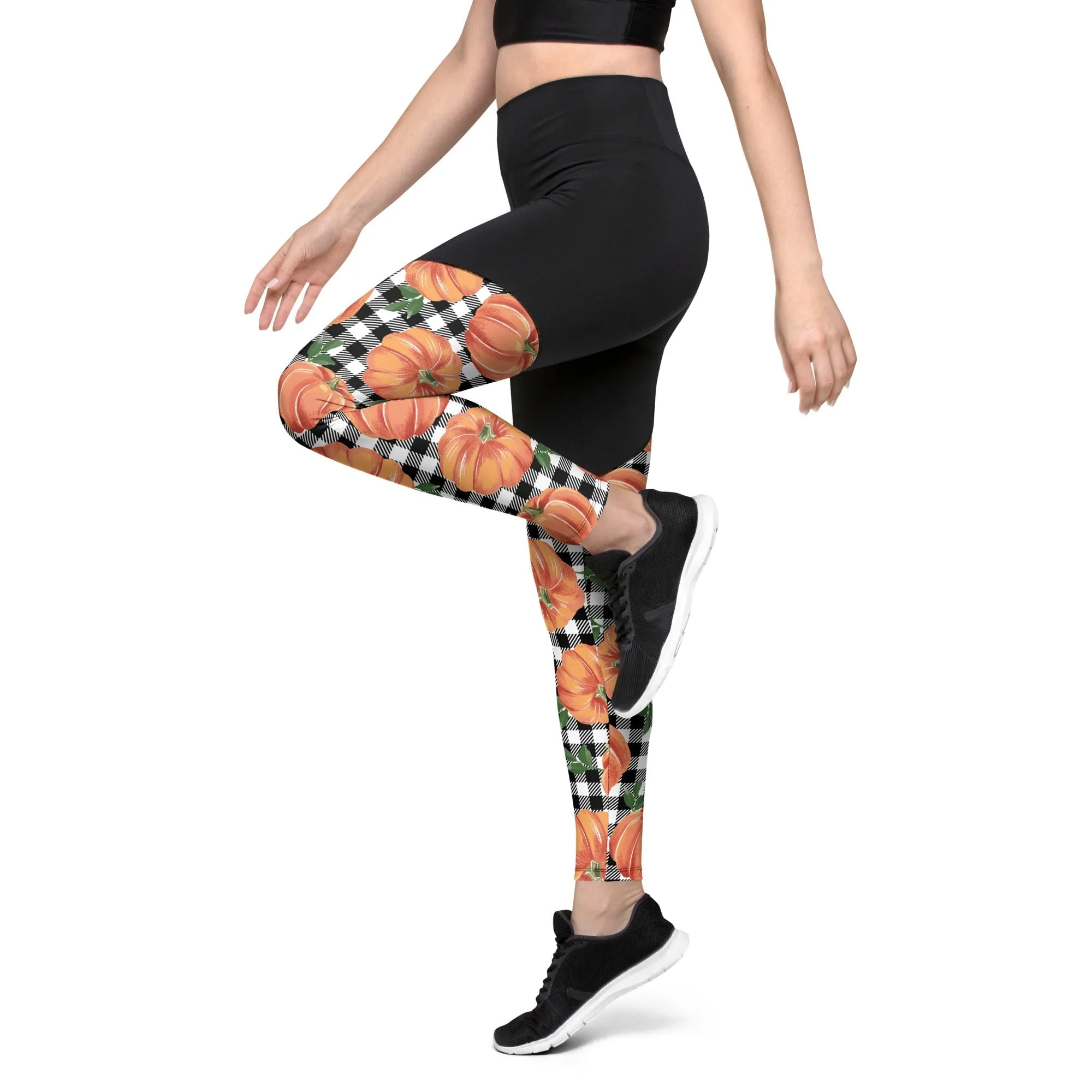 Thanksgiving Pumpkins Compression Leggings