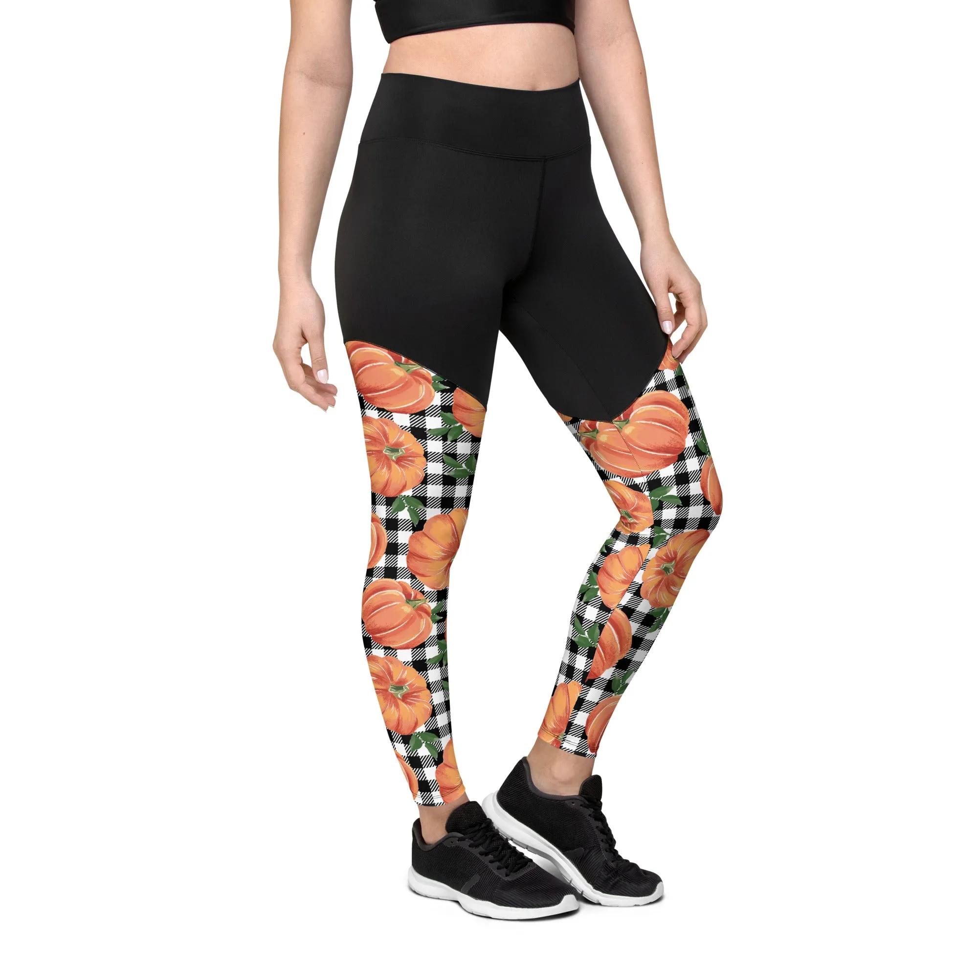 Thanksgiving Pumpkins Compression Leggings