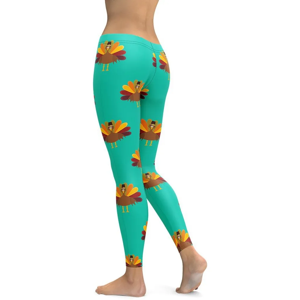 Thanksgiving Turkey Print Leggings