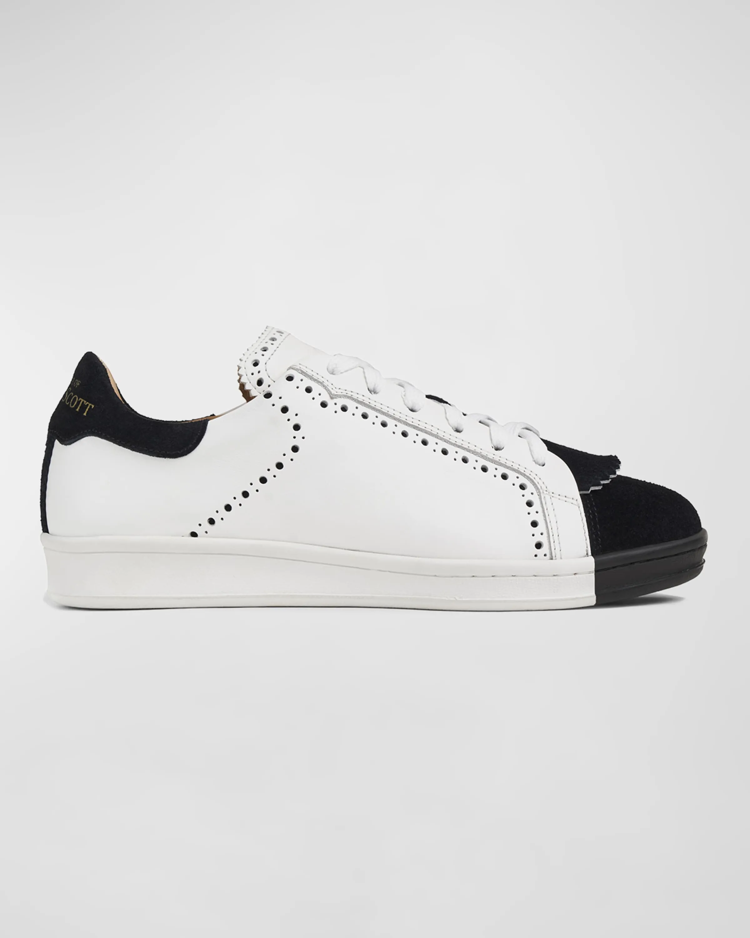 The Elliot Mixed Leather Low-Top Sneakers