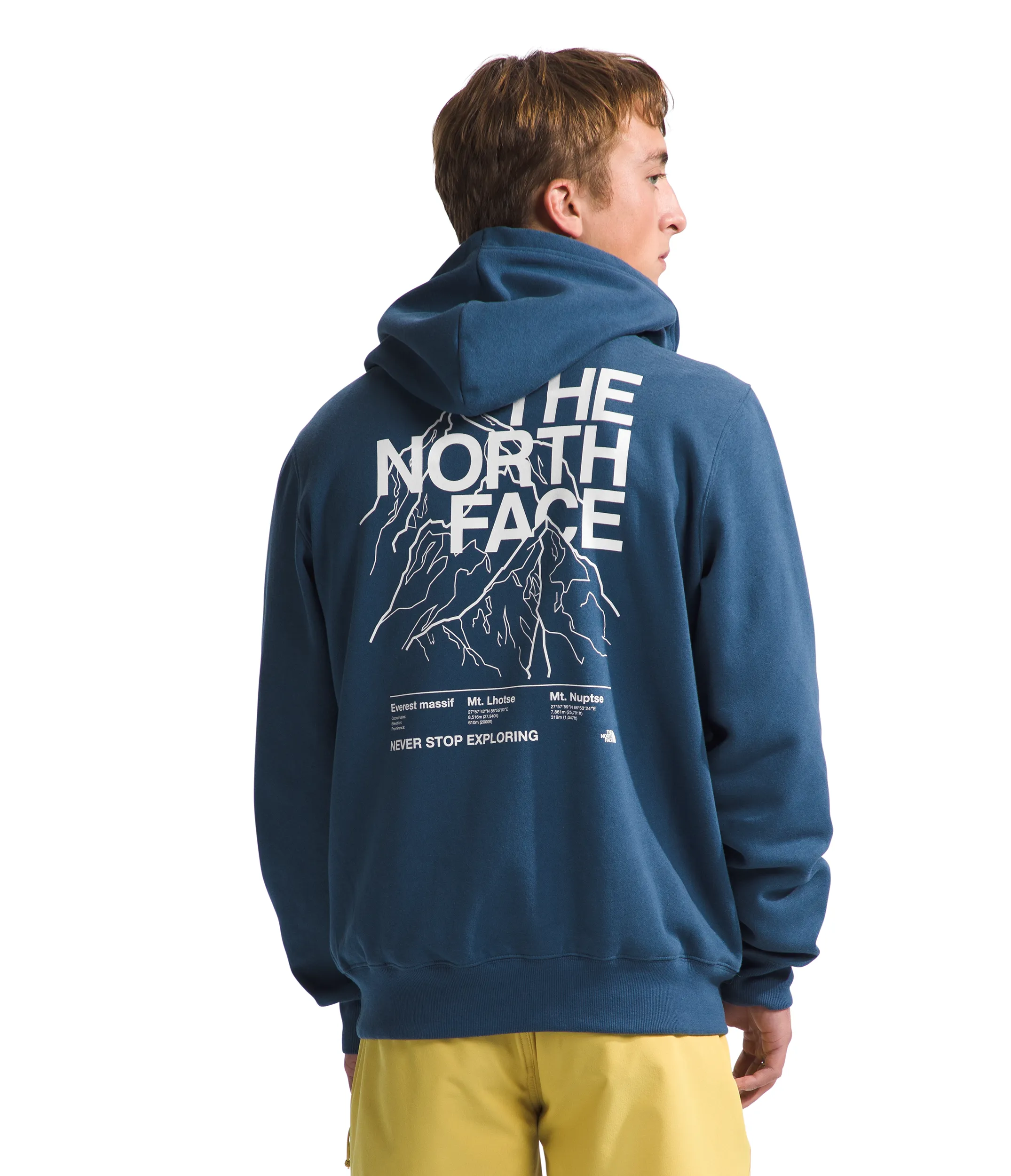 The North Face Men's Places We Love Hoodie Shady Blue TNF White