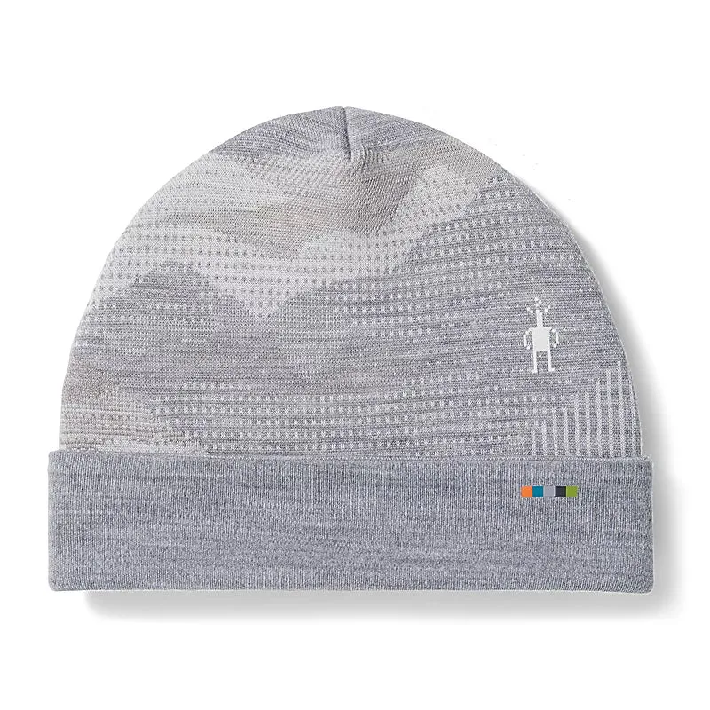 Thermal Merino Reversible Cuffed Beanie (K55 - Light Grey Mountain Scape)