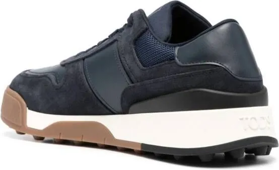 Tod's Cassetta leather panelled sneakers Blue