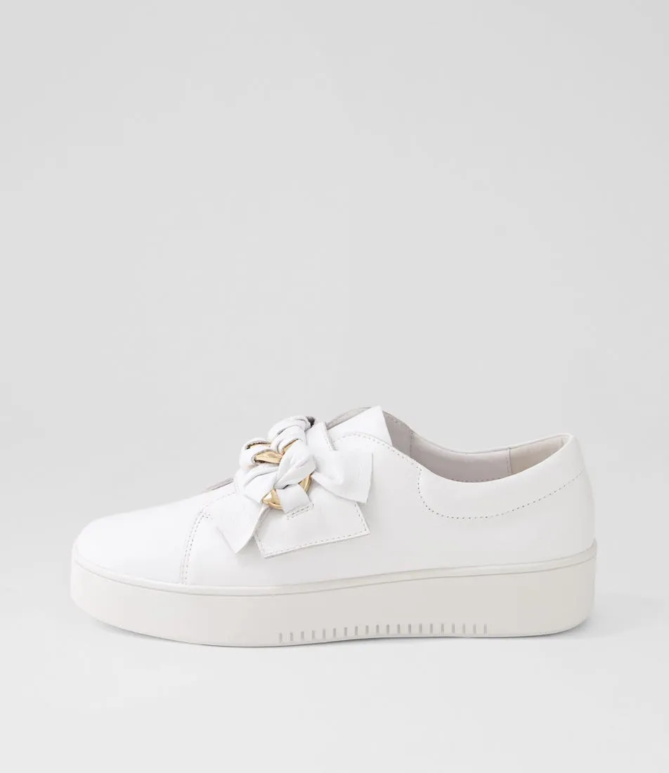 TOP END Layyart White Leather Sneakers