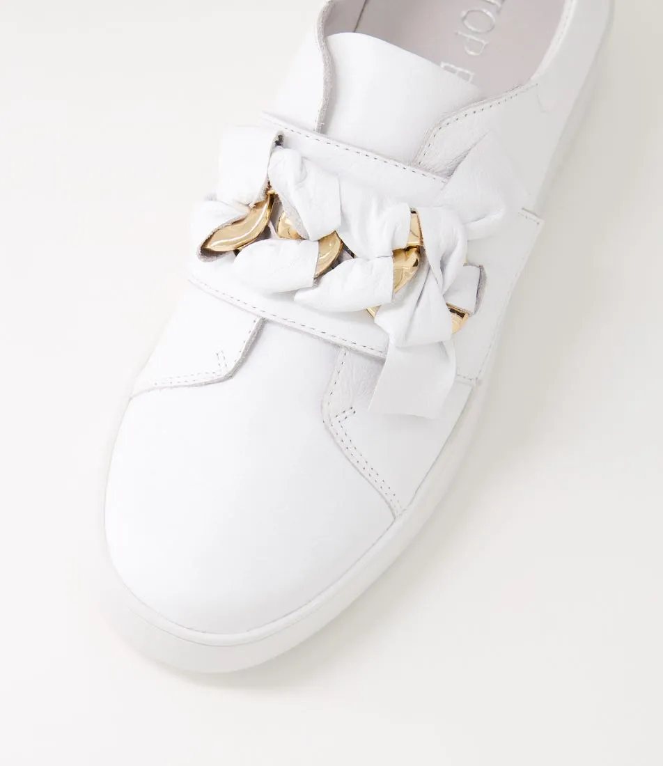 TOP END Layyart White Leather Sneakers