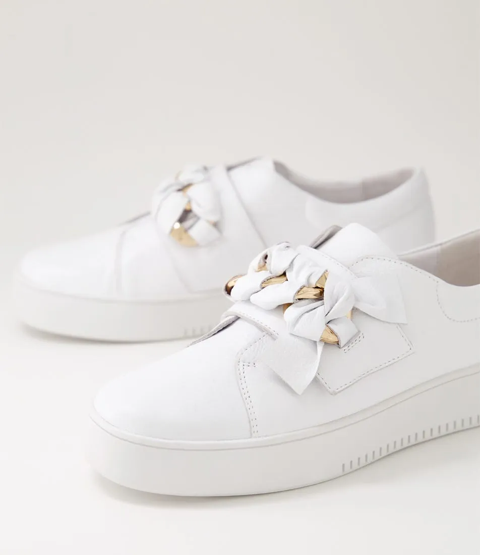 TOP END Layyart White Leather Sneakers