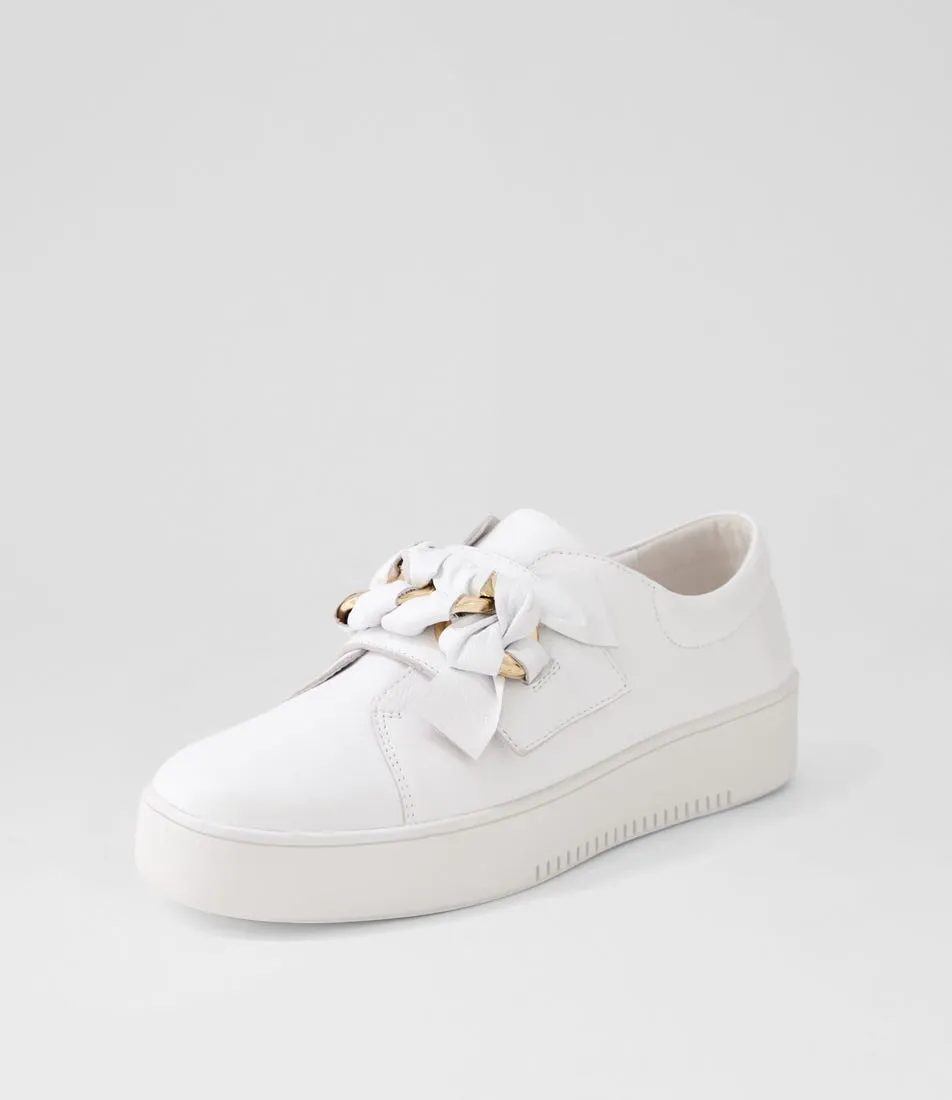 TOP END Layyart White Leather Sneakers