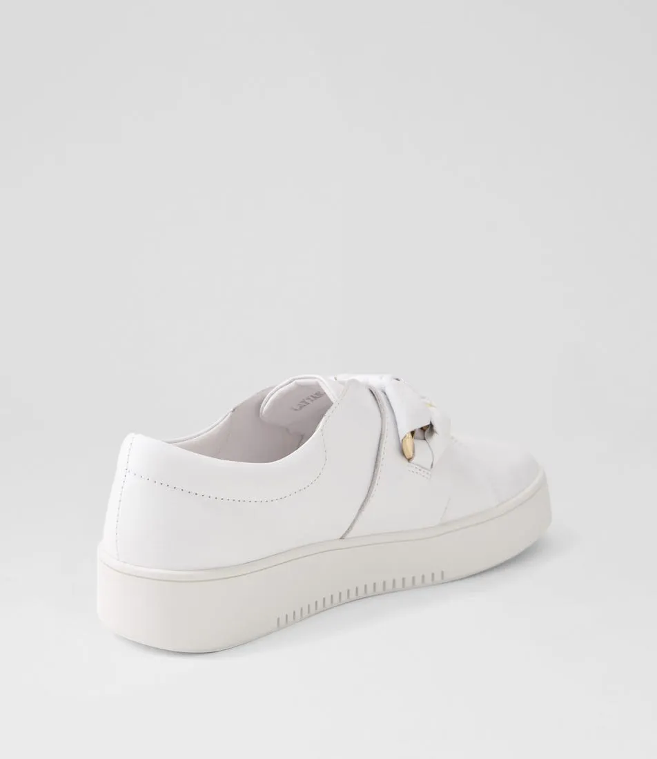 TOP END Layyart White Leather Sneakers