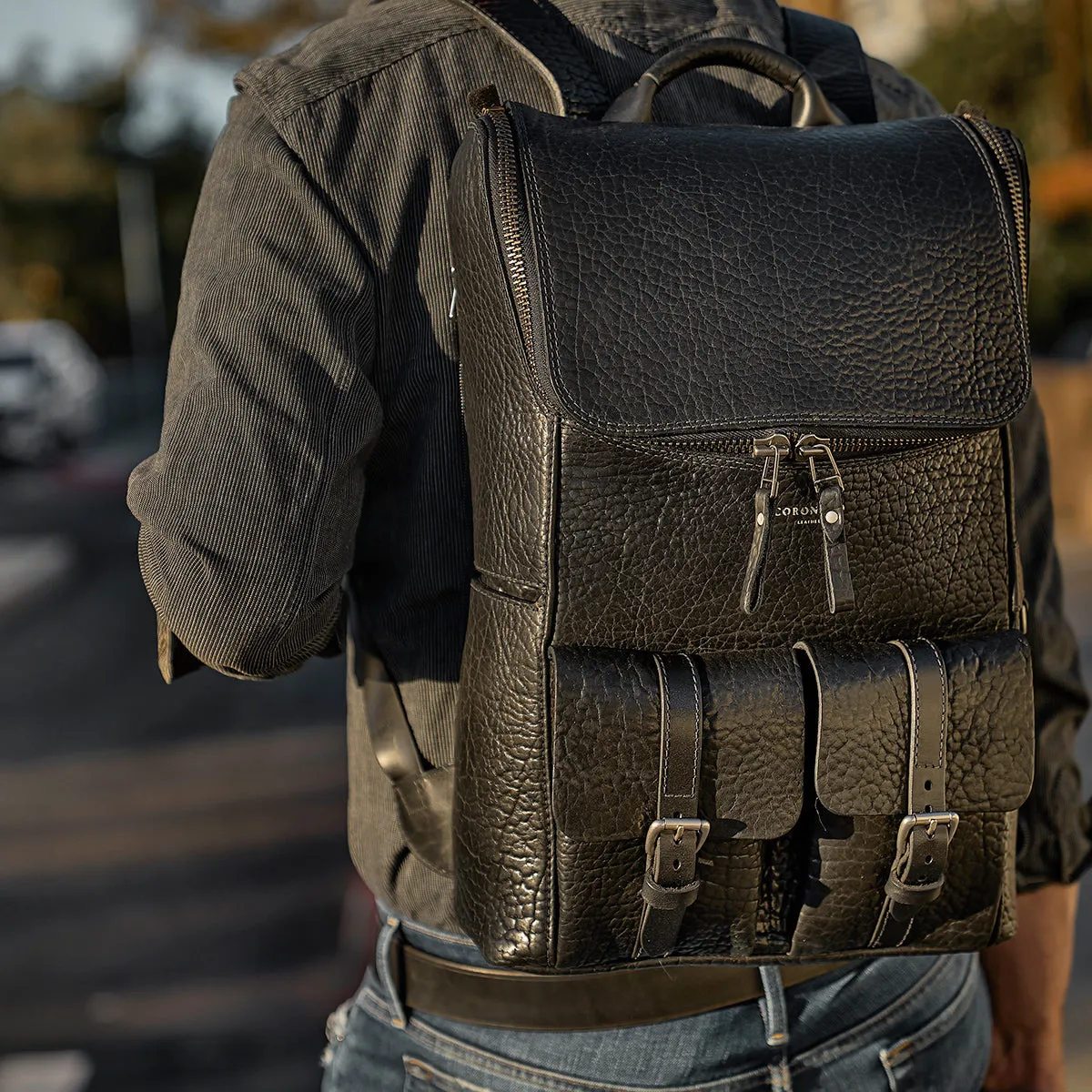 Top-Zip Bison Backpack No. 745 | NEW L.E.