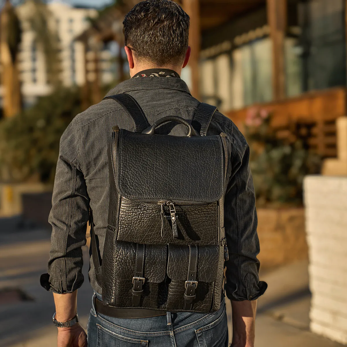 Top-Zip Bison Backpack No. 745 | NEW L.E.