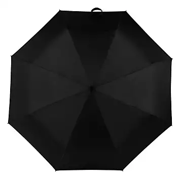 Totes ECO-BRELLA® Classic Wood Crook Umbrella Black | Kaleidoscope