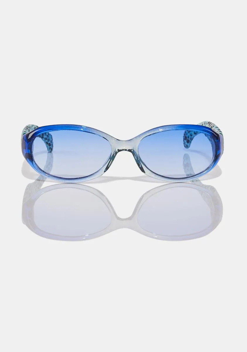 Twins Blue Oval Sunglasses-