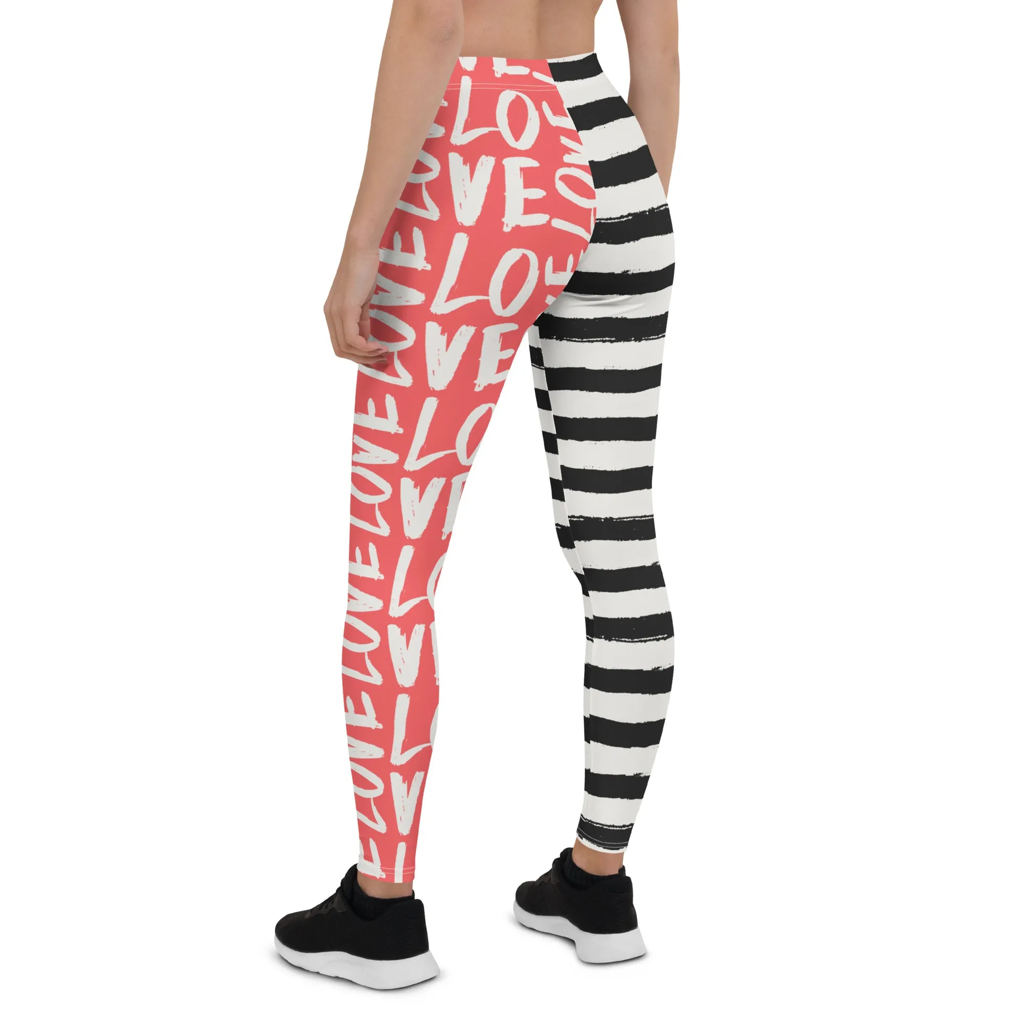 Two-Patterned Valentine's Day Leggings