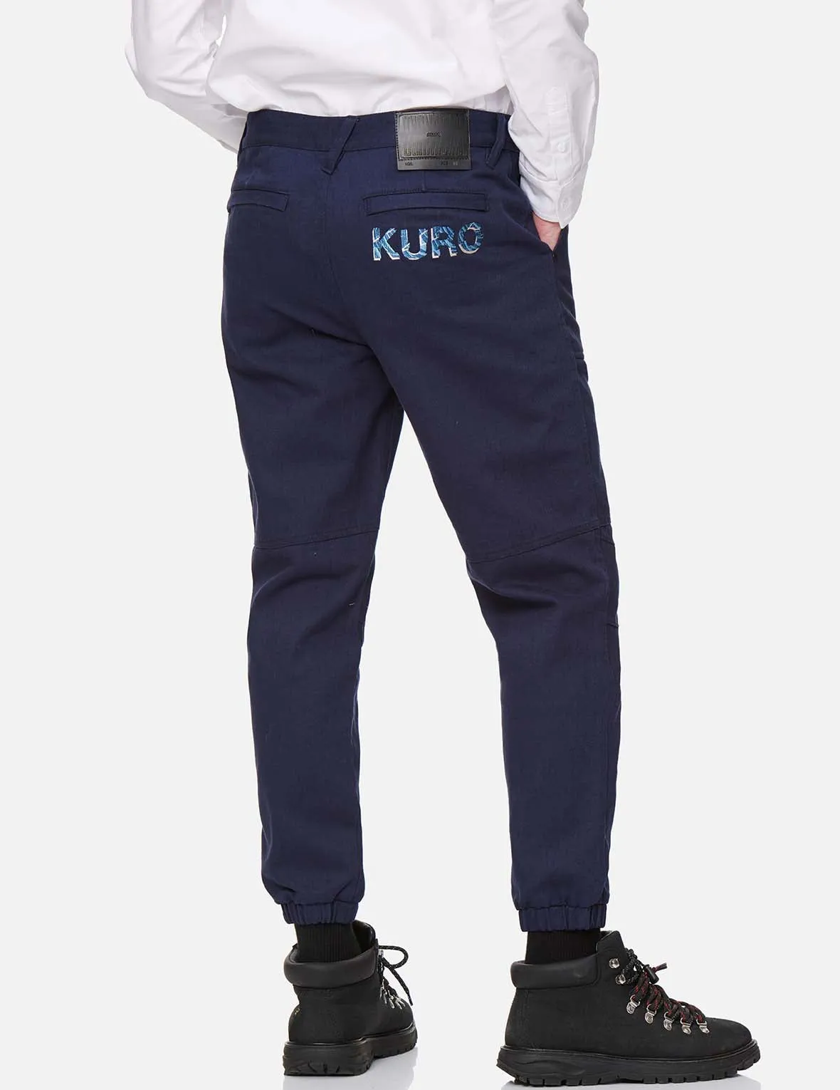 Ukiyo-E Infused Seagull Embroidered Joggers