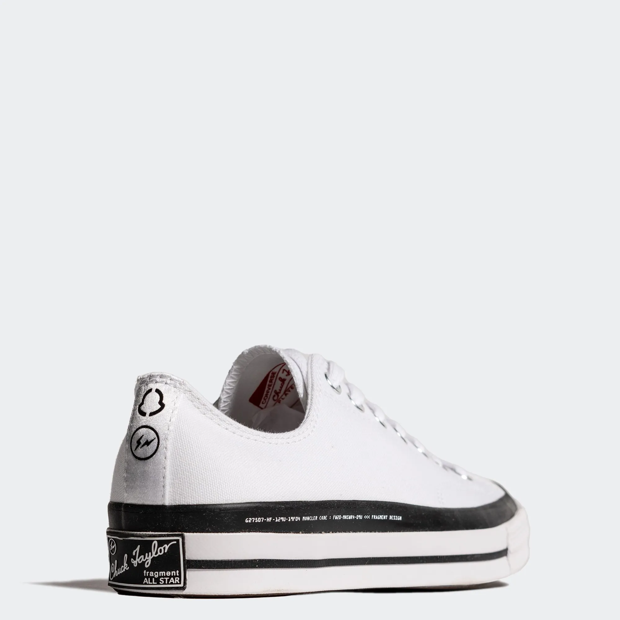 Unisex Fragment Design x Moncler x Converse Chuck 70 Low White