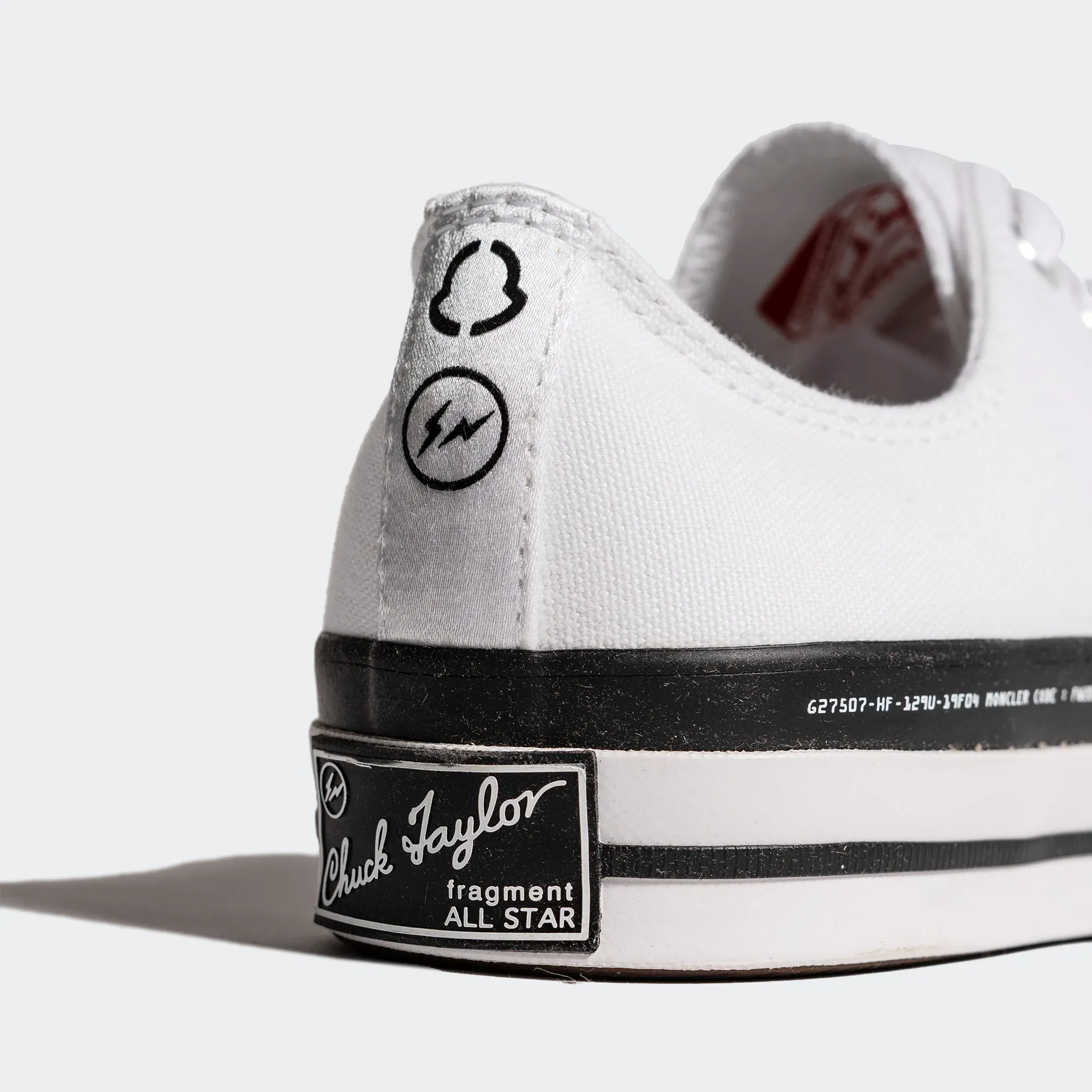 Unisex Fragment Design x Moncler x Converse Chuck 70 Low White