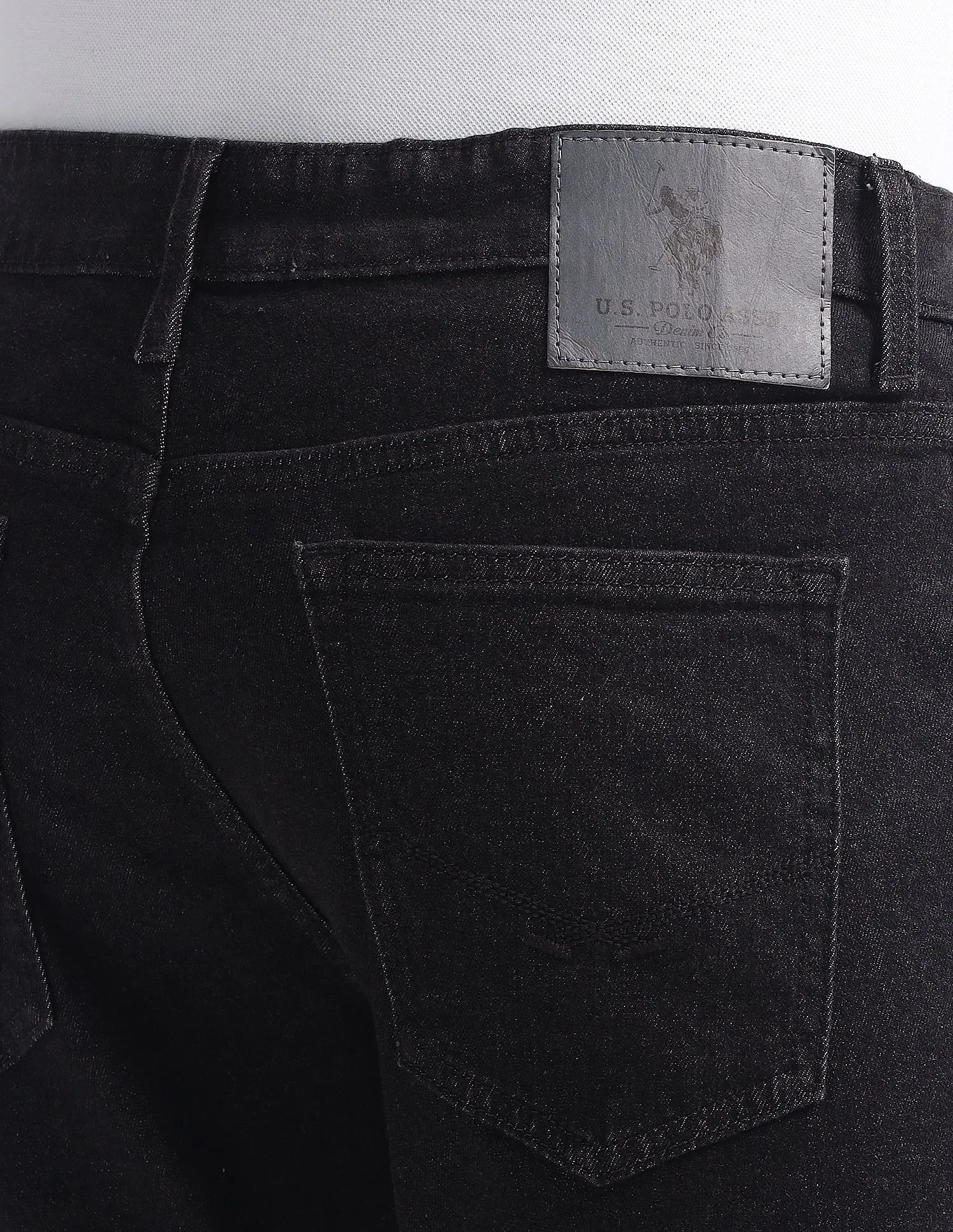 U.S. Polo Assn. Denim Co. Brandon Slim Tapered Fit Black Jeans