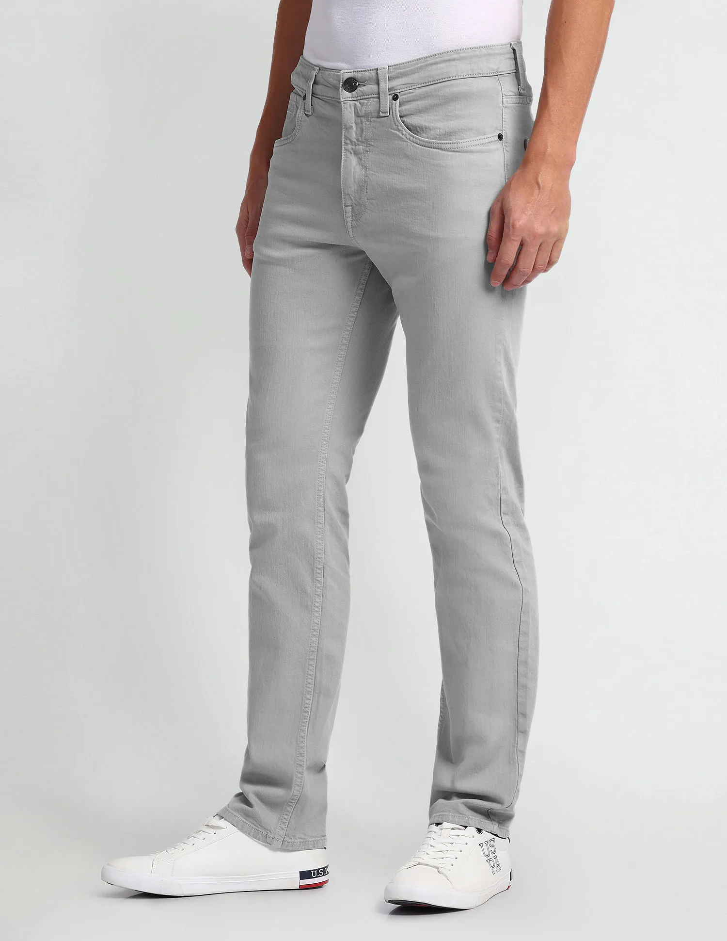 U.S. Polo Assn. Denim Co. Harold Slim Straight Grey Jeans