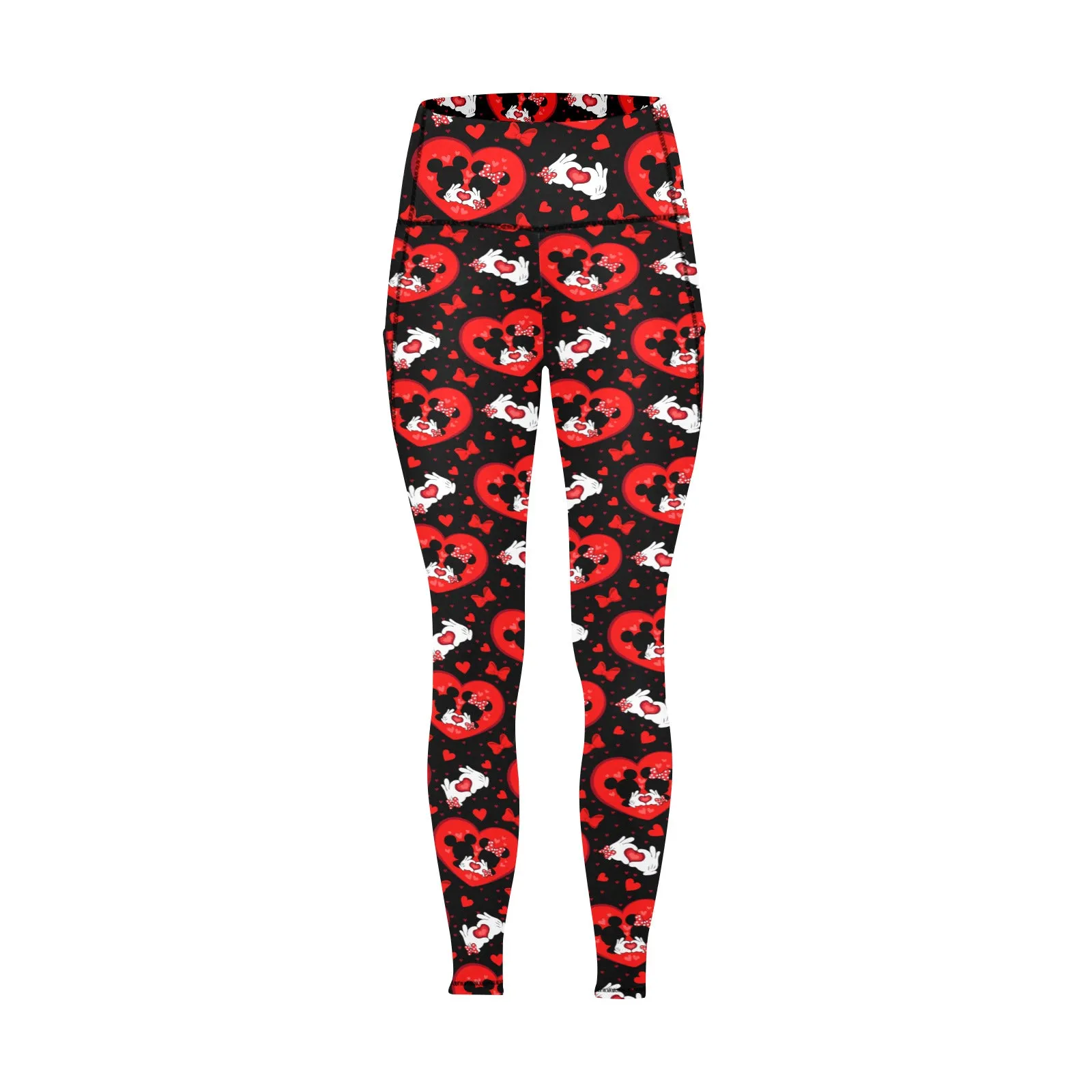 Valentine's Day Lovers Women's Athletic Leggings With Pockets