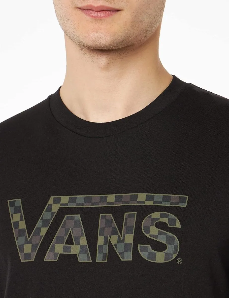 VANS Classic Checkered Logo T-Shirt Black/Camo