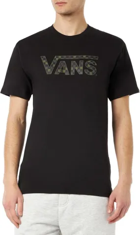 VANS Classic Checkered Logo T-Shirt Black/Camo