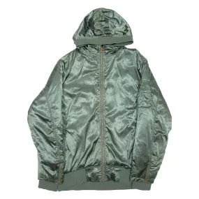 VANS Mens Jacket Green Nylon Hooded L