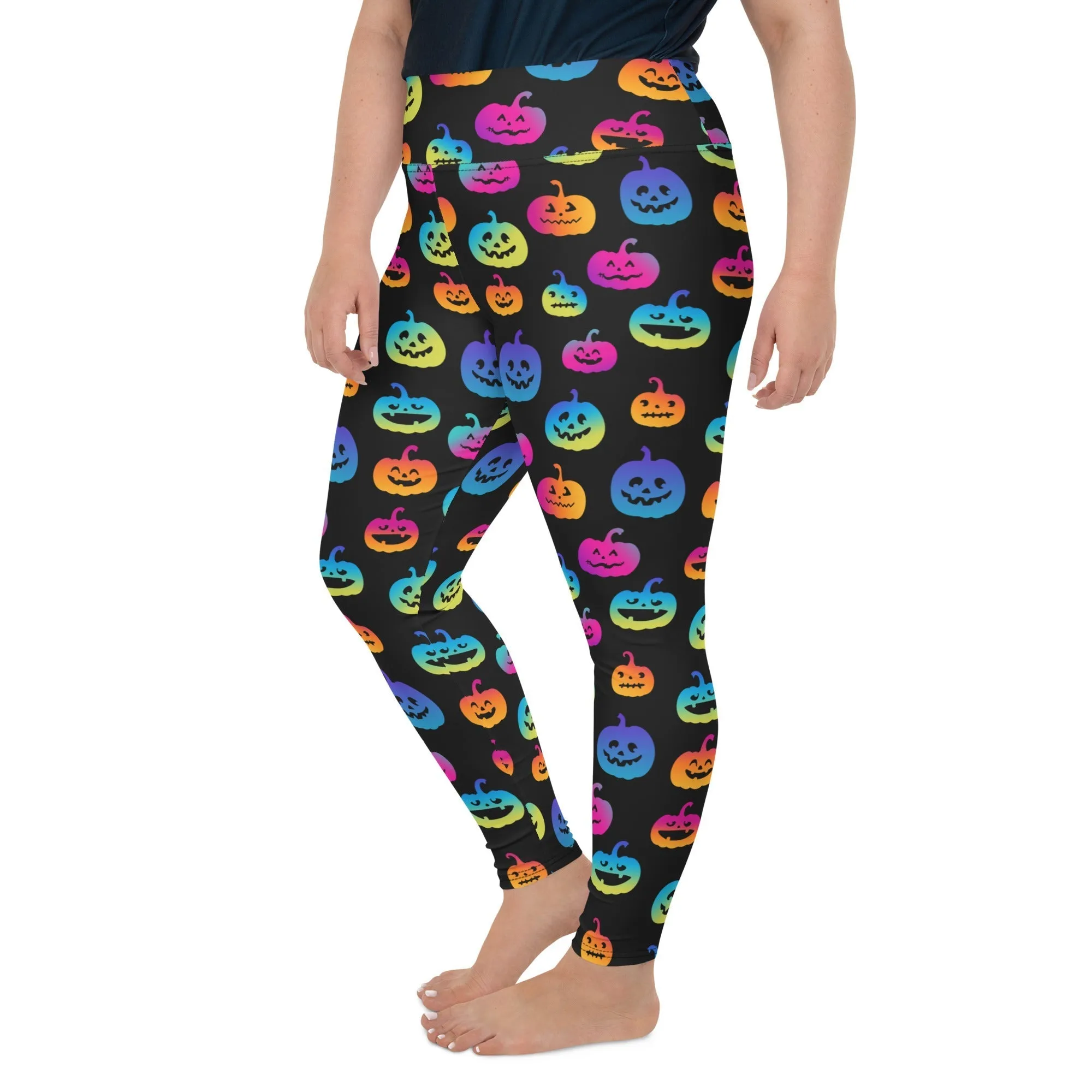 Vibrant Jack O'Lanterns Plus Size Leggings