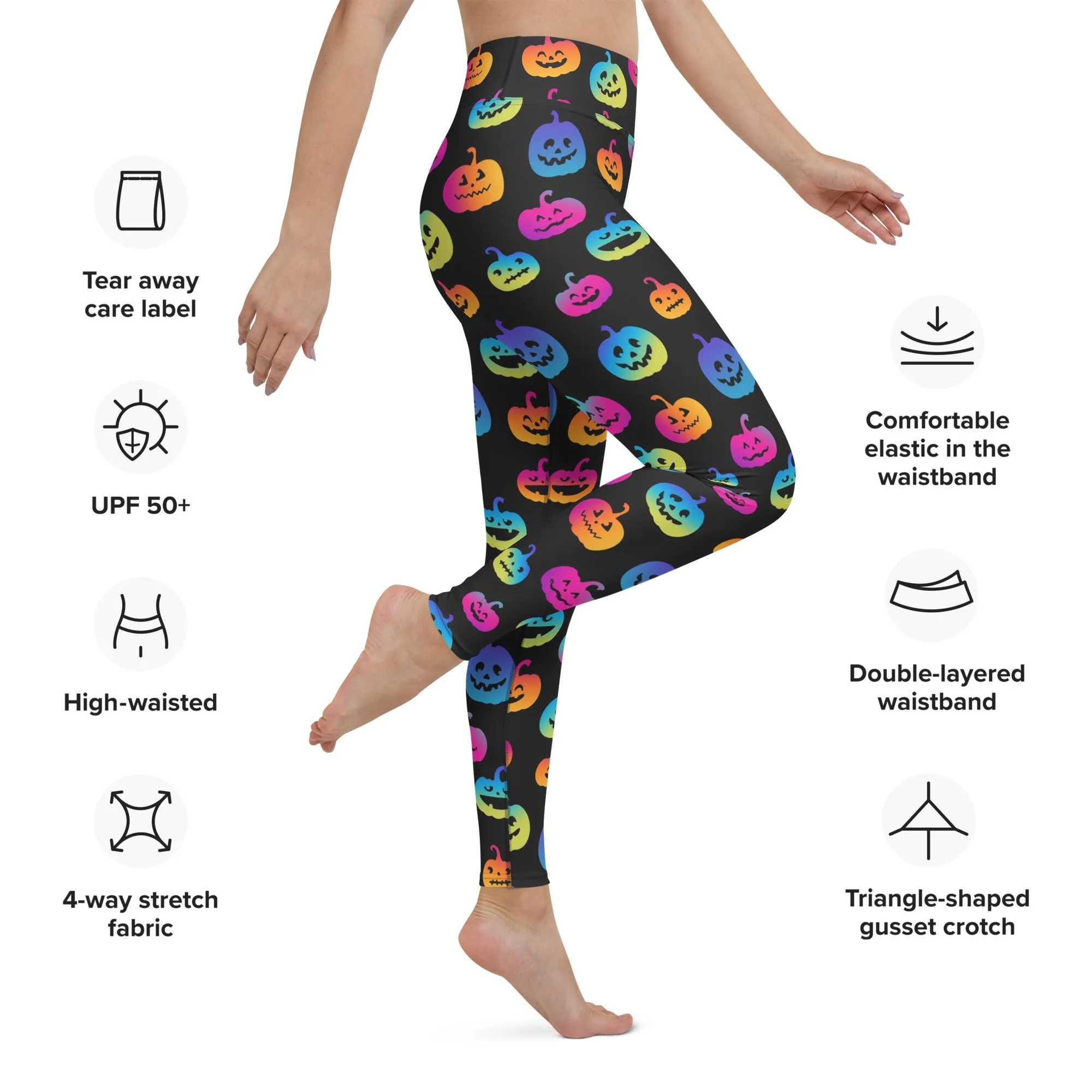 Vibrant Jack O'Lanterns Yoga Leggings