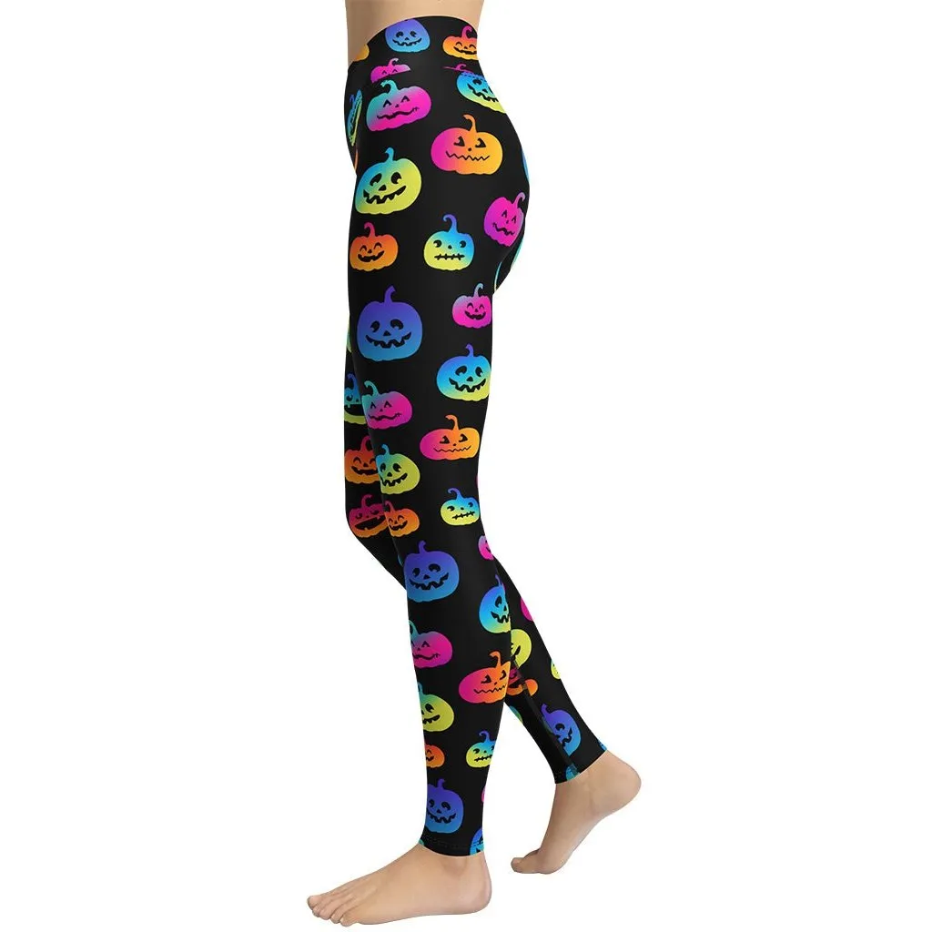 Vibrant Jack O'Lanterns Yoga Leggings