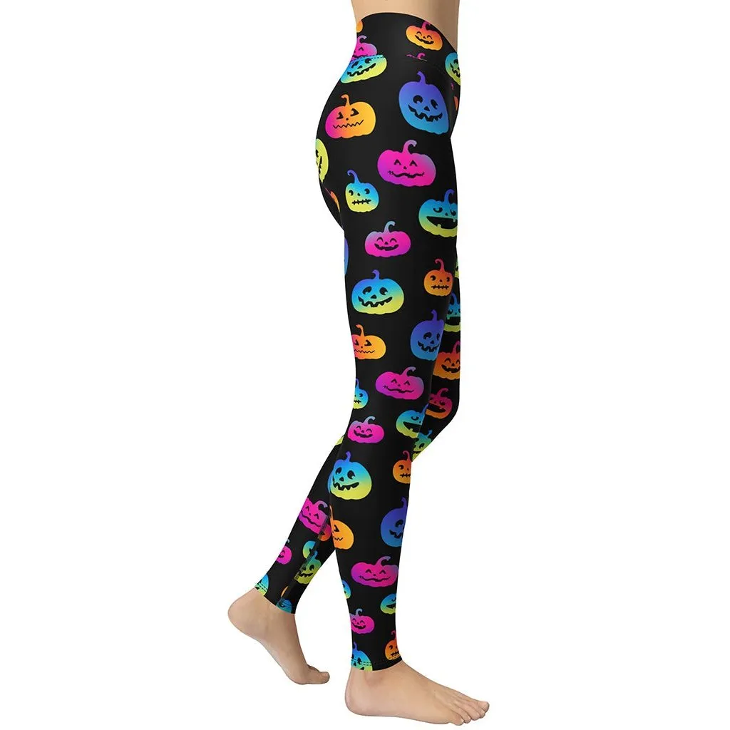 Vibrant Jack O'Lanterns Yoga Leggings