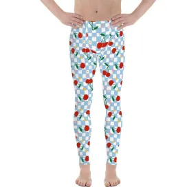 Vintage Cherry Checkered Men's Leggings