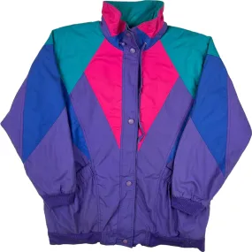 Vintage Innovations By Izzi Insulated Colourblock Track Jacket Purple