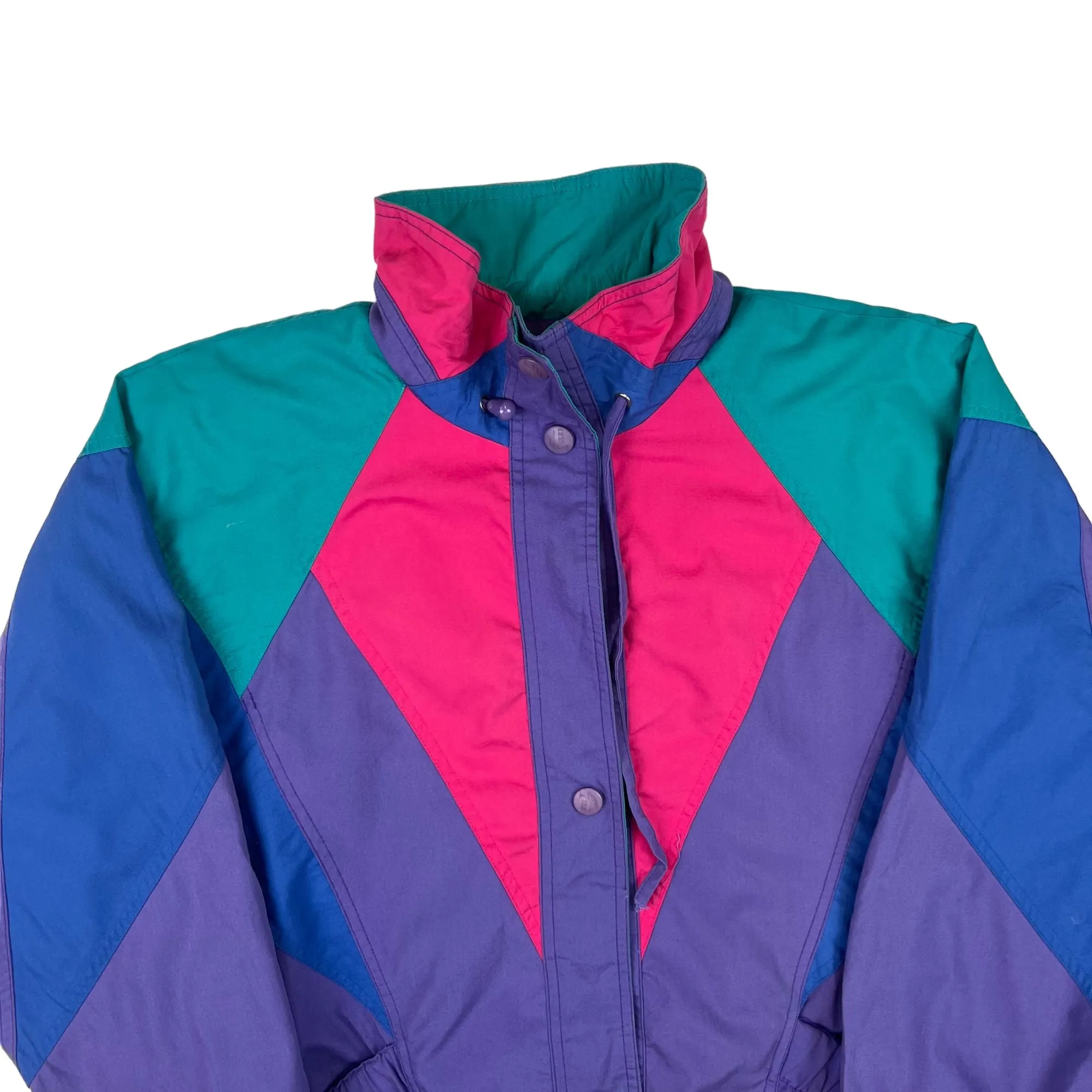 Vintage Innovations By Izzi Insulated Colourblock Track Jacket Purple