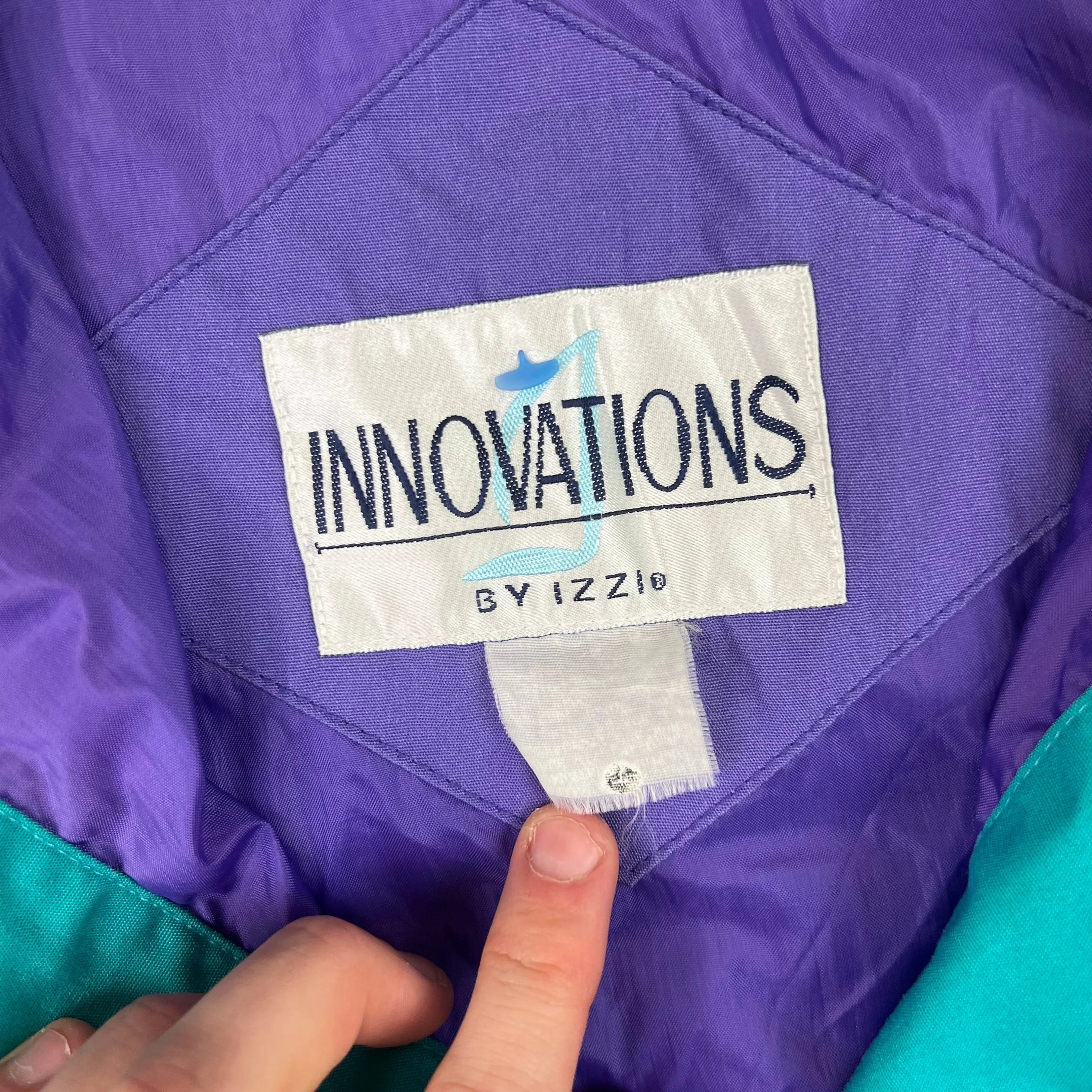 Vintage Innovations By Izzi Insulated Colourblock Track Jacket Purple