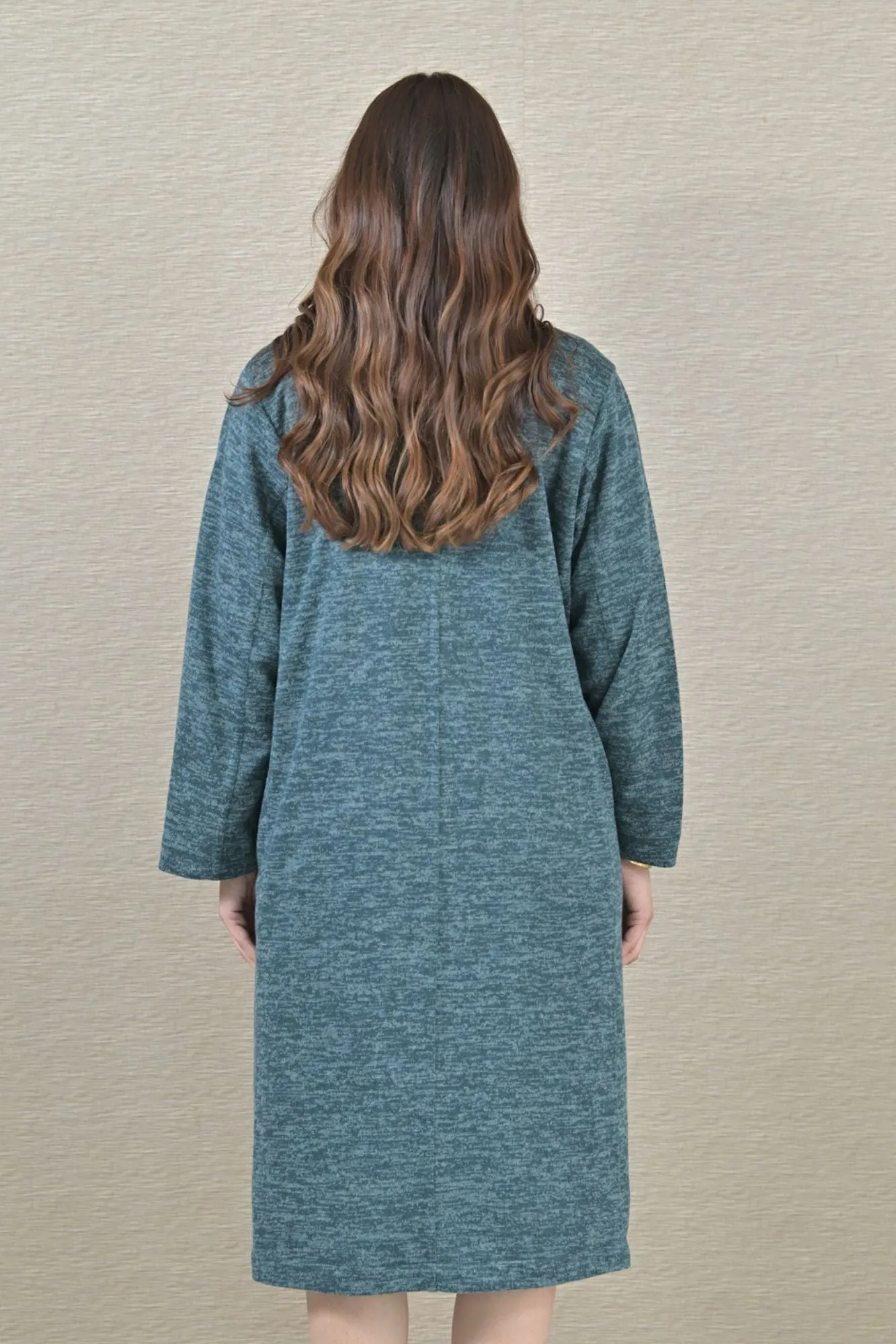 Warm Ocean Green Maternity Winter Cover Up