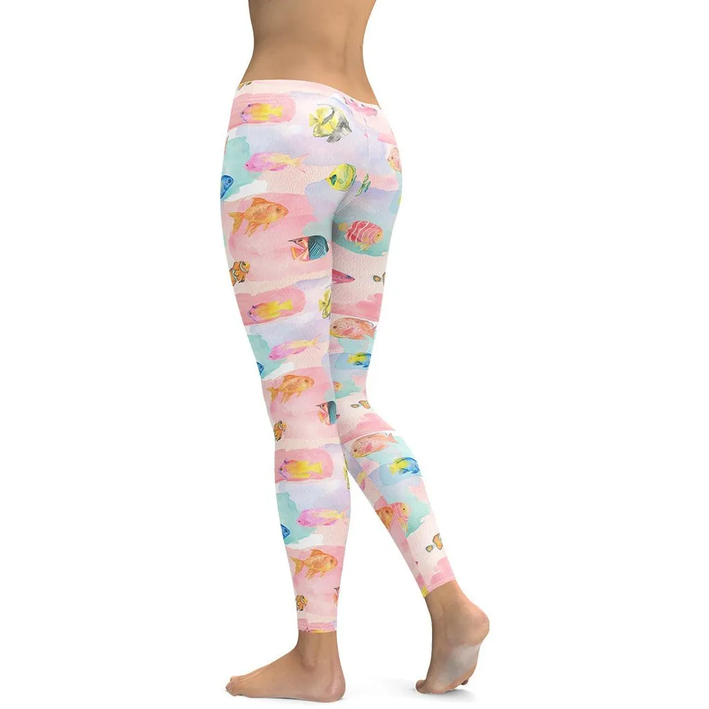 Watercolor Fish Leggings