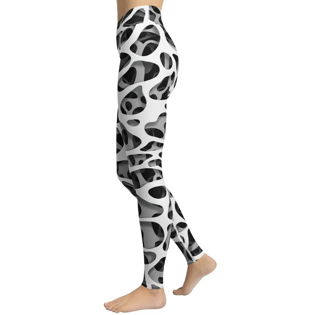 Web Illusion Pattern Yoga Leggings