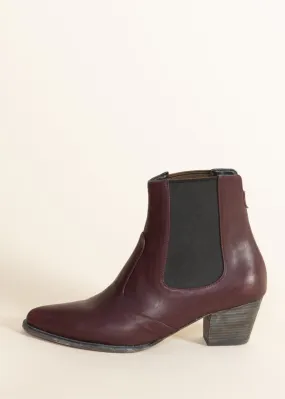 West Ankle Boot - burgundy