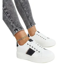 White and black sneakers with a thick Finestra sole