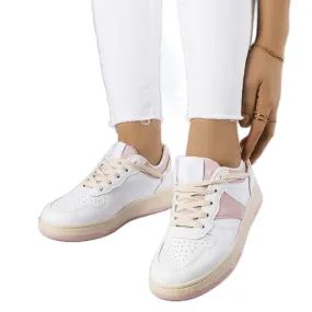 White and pink women's sneakers from Marcella