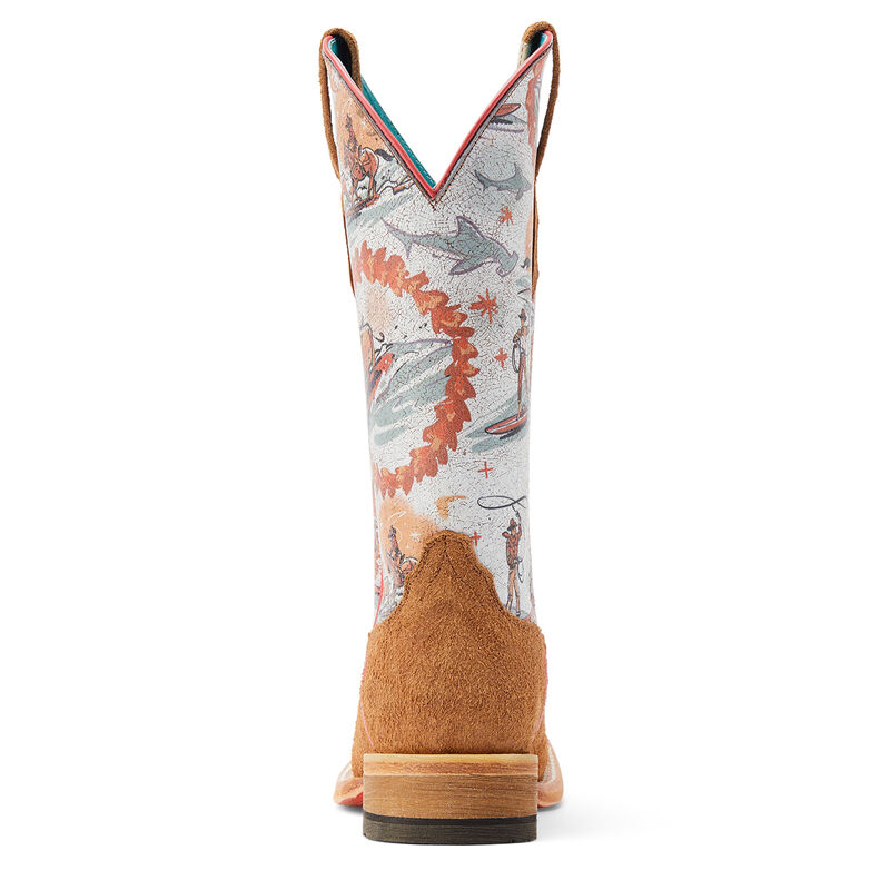 Women's Frontier Western Aloha Western Boot in Rusty/Surfing