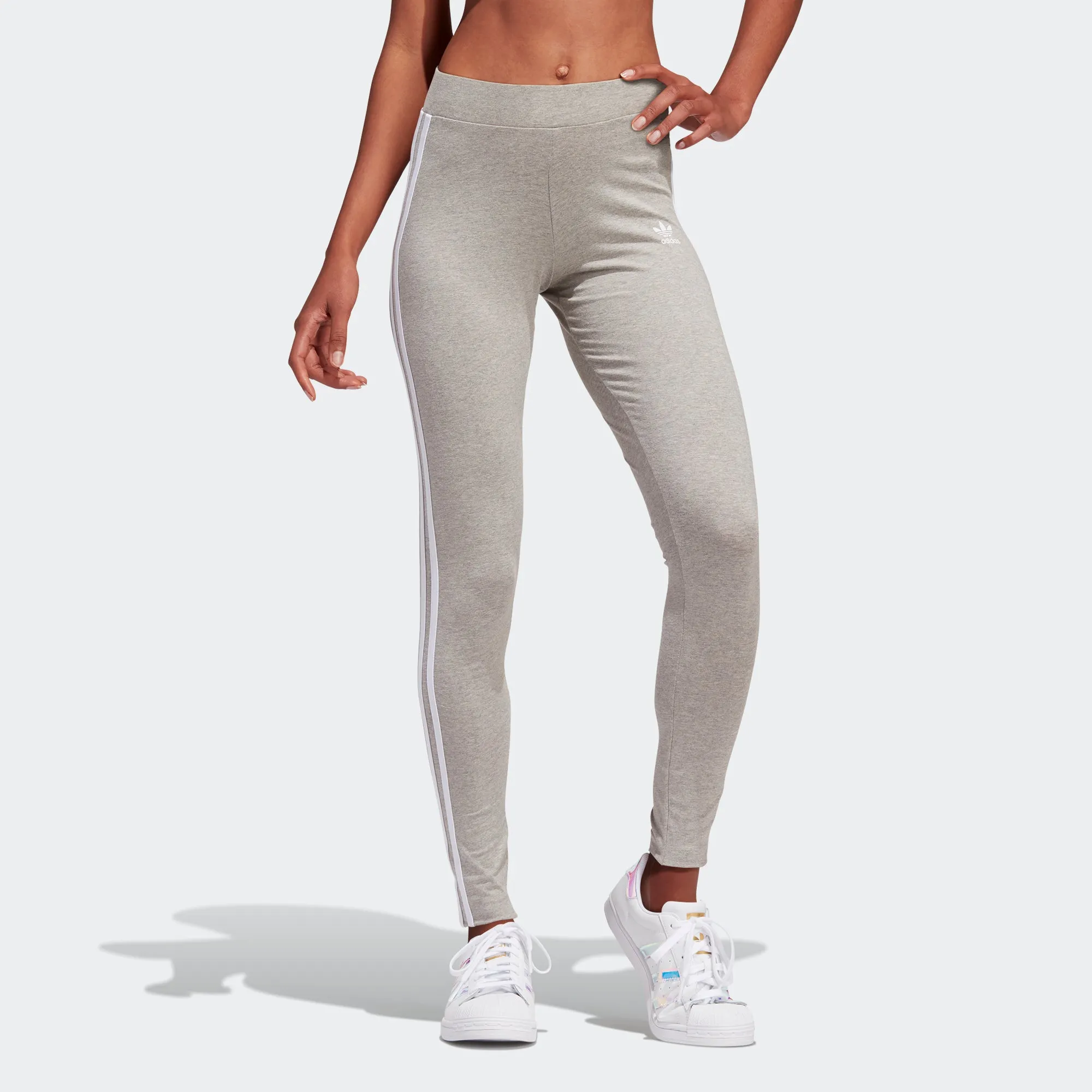 Women's adidas Originals Adicolor 3-Stripes Leggings Grey