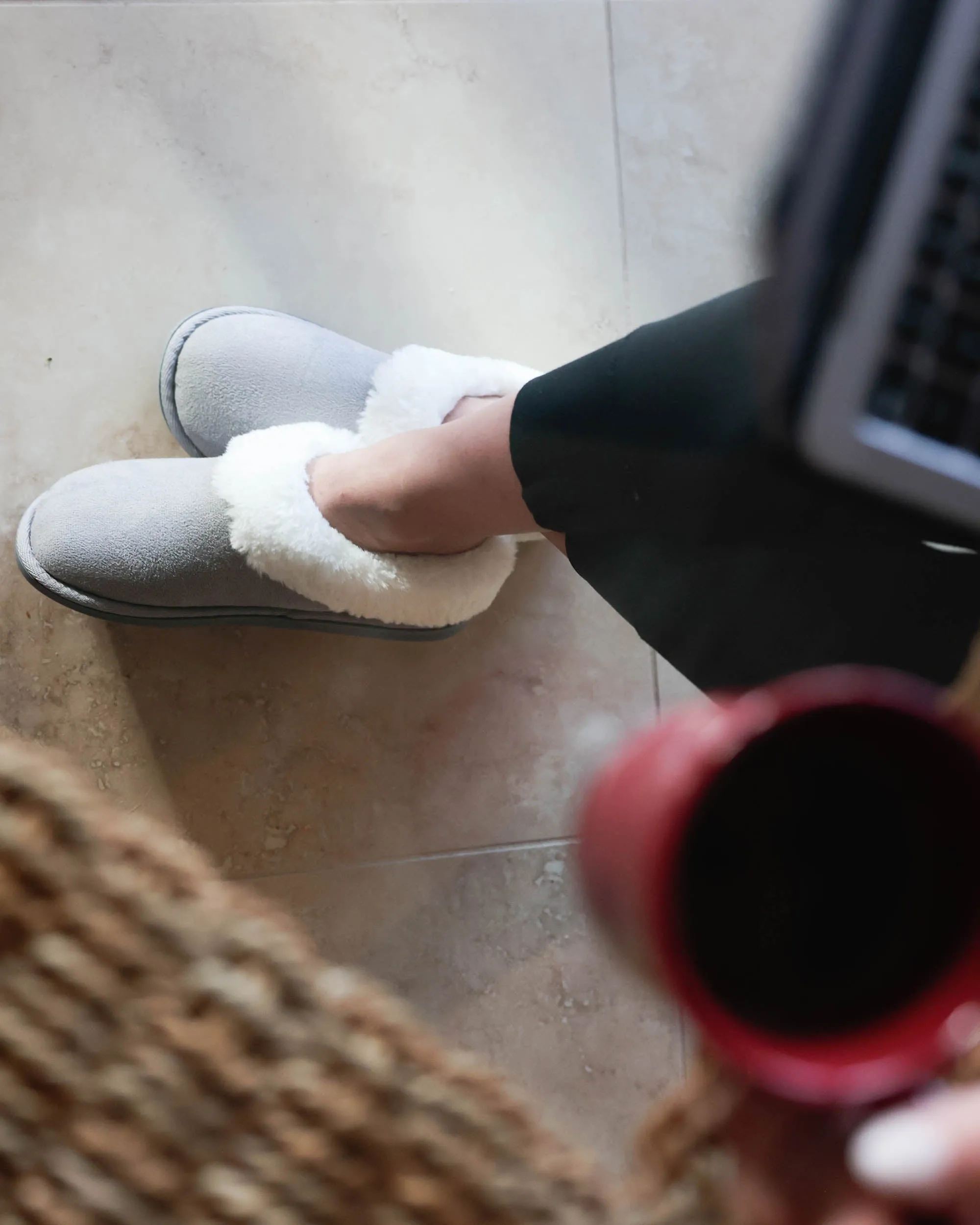 Womens Brek Slipper - Grey