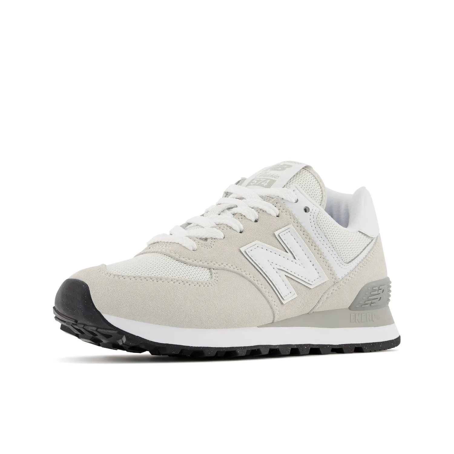 Women's New Balance 574 Core Color: Nimbus cloud with White